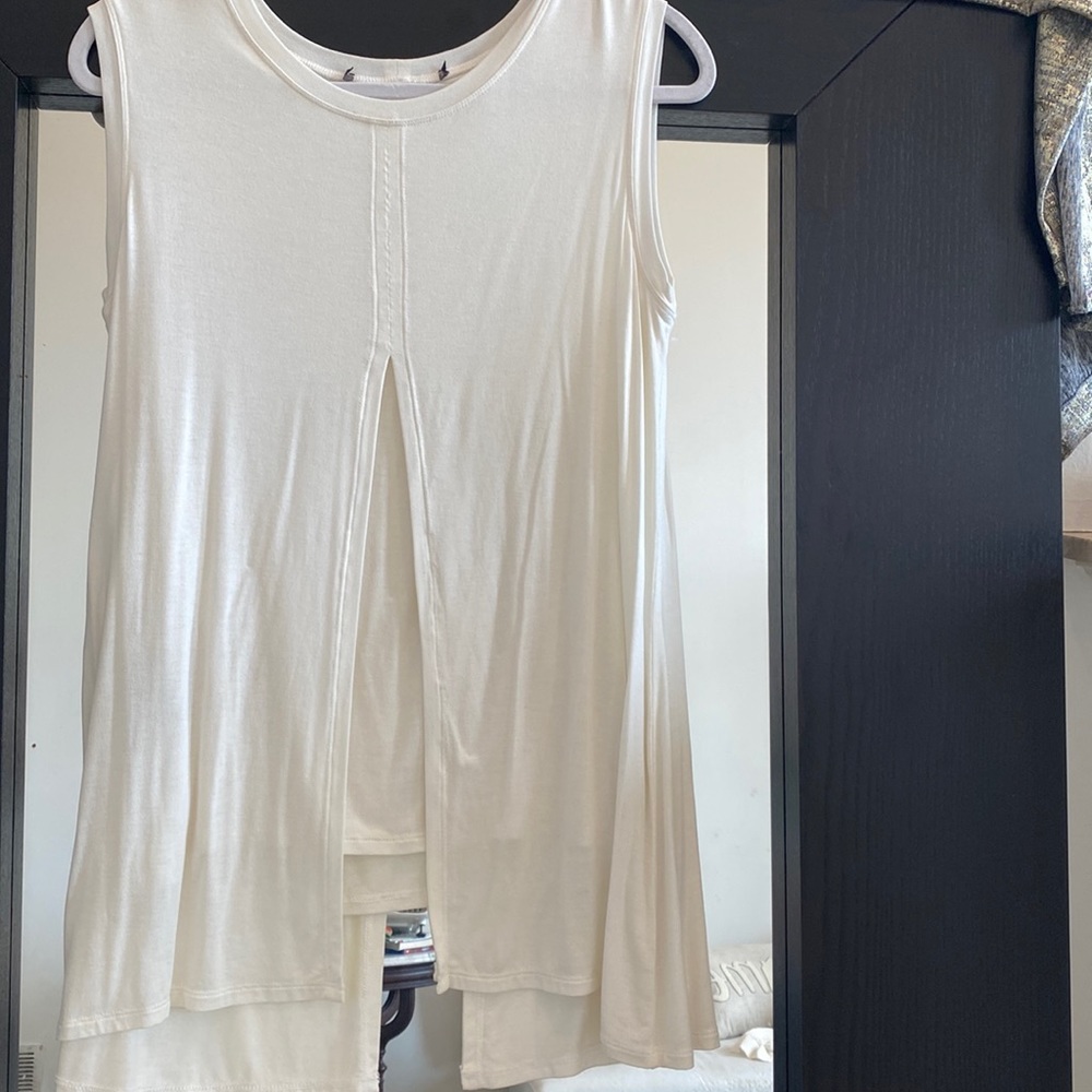Double layered off white top